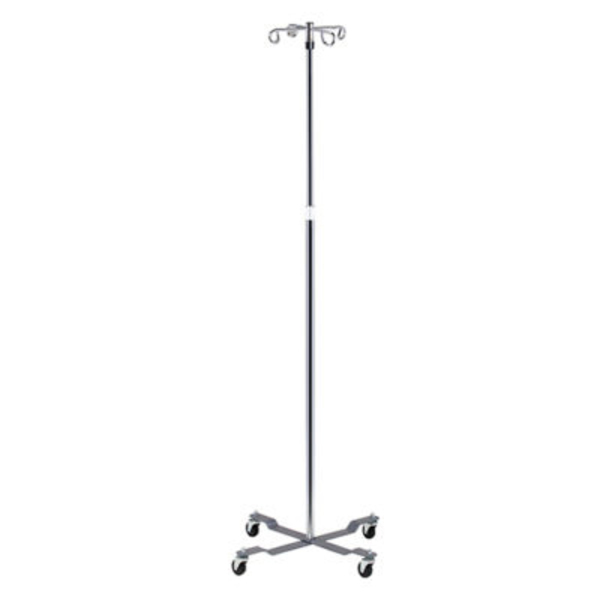 Clinton Economy 4-Leg, 4-Hook IV Pole, 22" Diameter IV-404